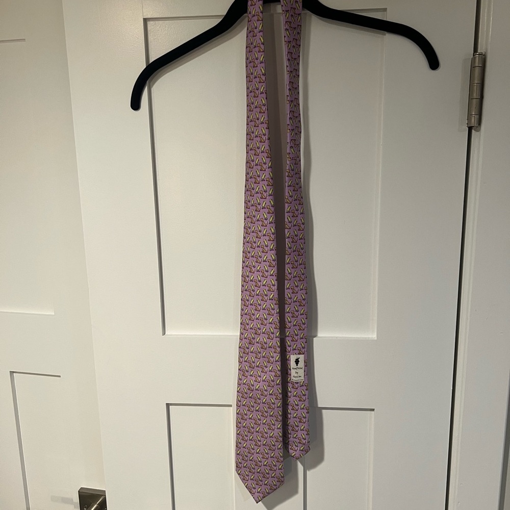 Vineyard Vines Mens Purple Corn Dog Tie